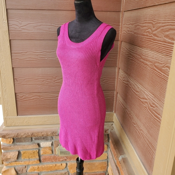 Fuchsia Pink Women's Size Small Sweater Dress Sleeveless Size Small NWOT - Picture 11 of 14